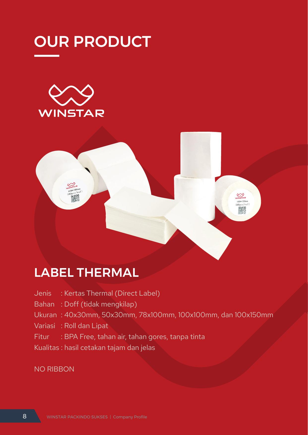Label Thermal 40-50mm