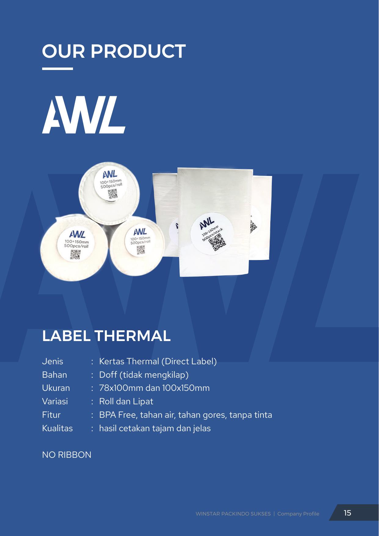 Label Thermal 100x150mm