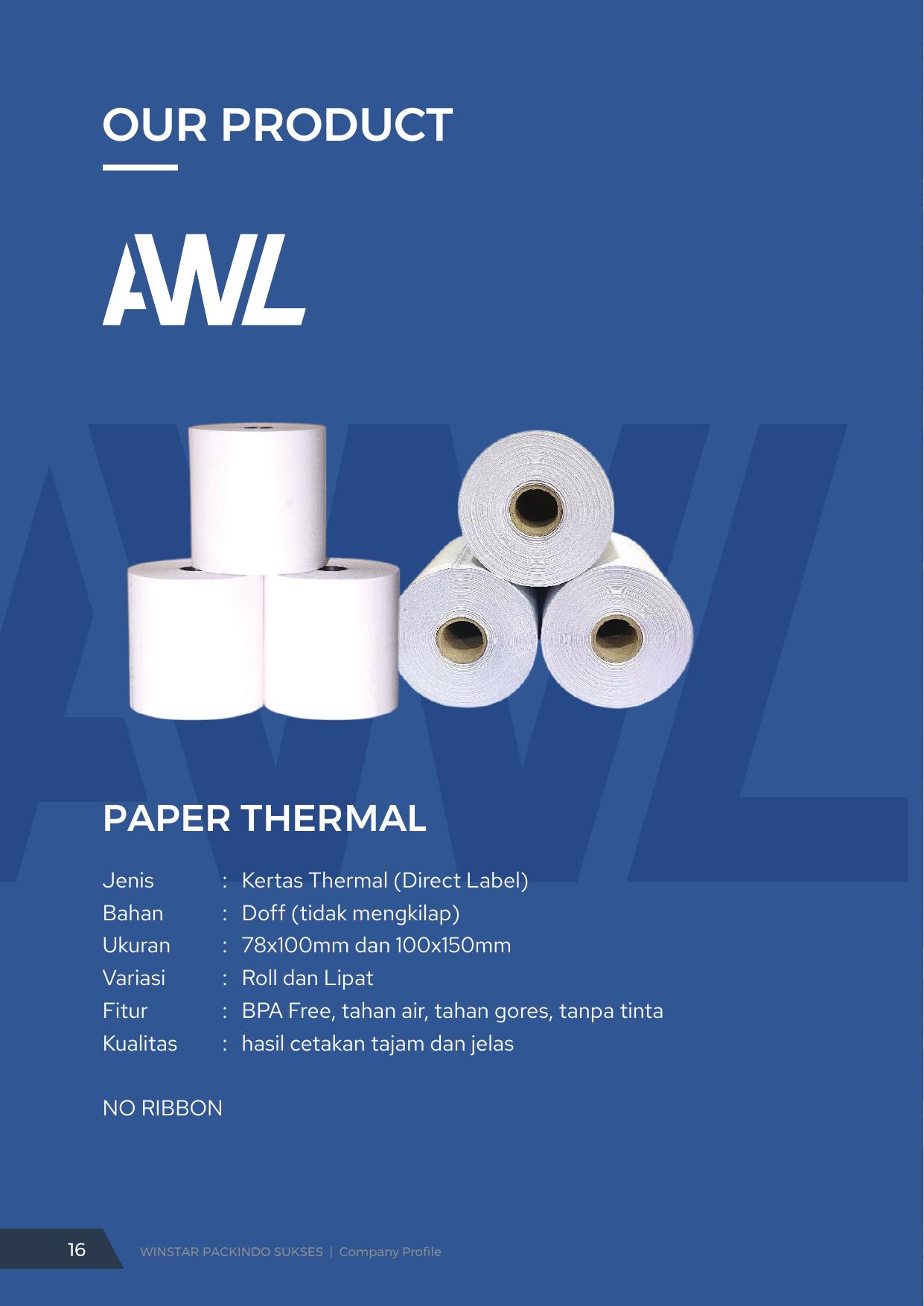 Paper Thermal 80x68mm